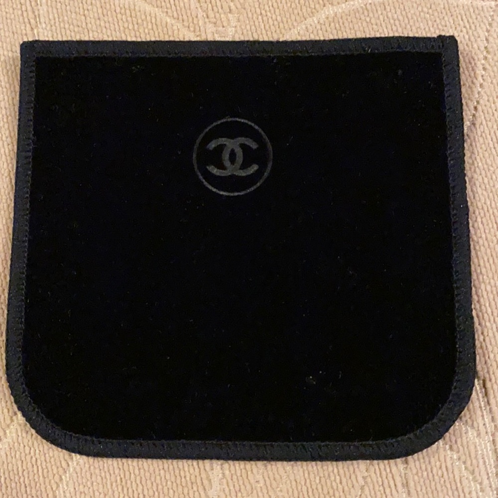 ~Chanel~ Black Velvet Compact Pouch